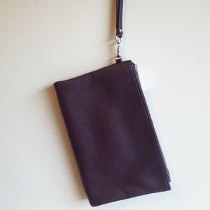 Danier Eggplant Clutch (Genuine Leather)